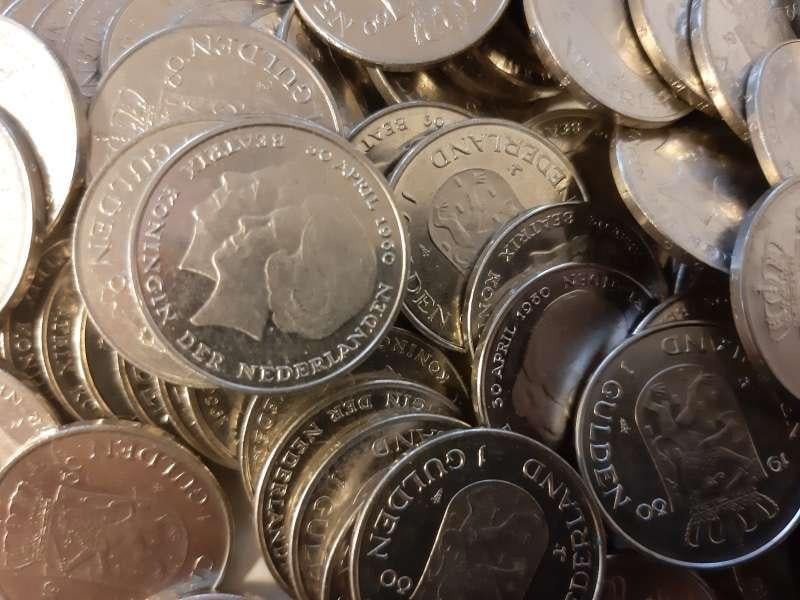 500 gram 1 Gulden 1980 Dubbelkop Nederland, Ophalen of Verzenden, Koningin Juliana, Overige waardes, Setje