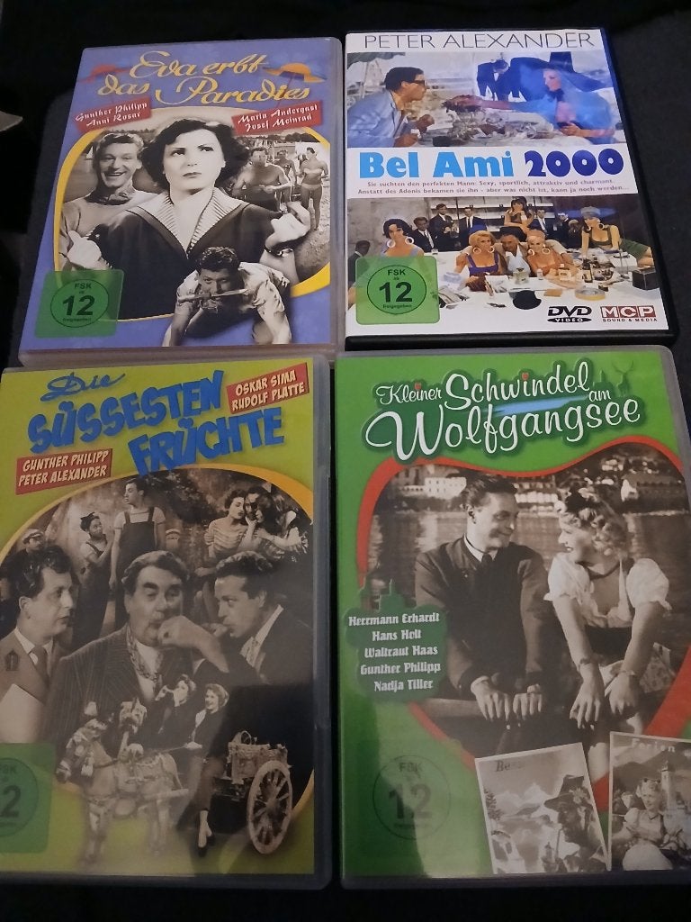 4 oude speelfims duits talige, Cd's en Dvd's, Dvd's | Komedie, Alle leeftijden, Overige genres, Duits, Ophalen of Verzenden