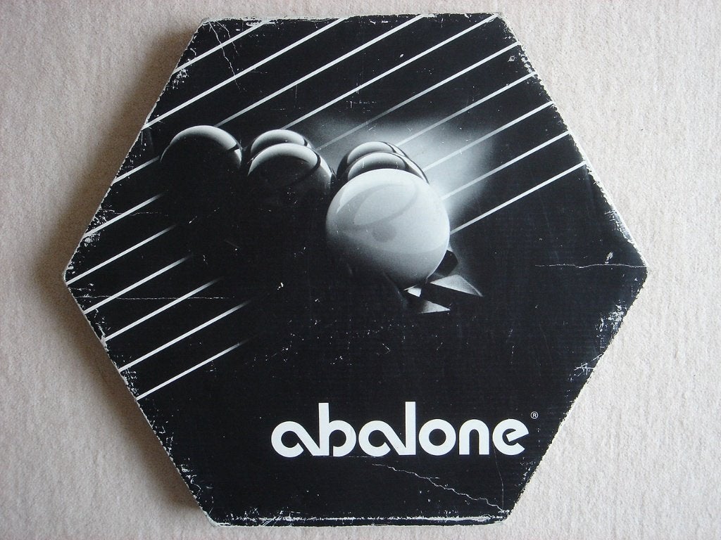 LEUK: Originele Abalone - GROTE versie met glazen knikkers!, Een of twee spelers, Ophalen of Verzenden, Gebruikt, Goliath