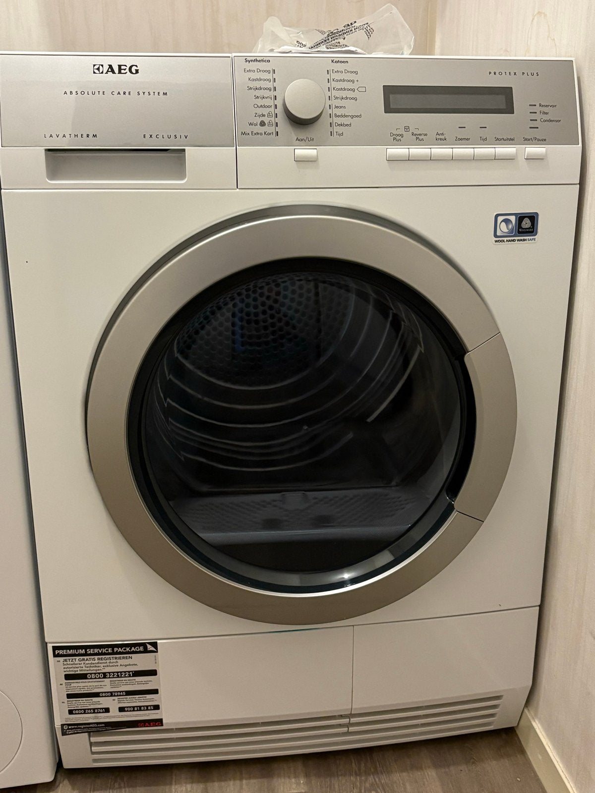 AEG Lavatherm Exclusiv condensdroger, Ophalen, Wolprogramma, 6 tot 8 kg, Zo goed als nieuw