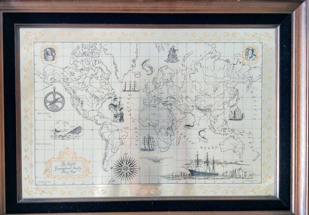 De Zilveren Wereldkaart van de Royal Geographical Society, Ophalen, Royal Geographical Society, 1800 tot 2000, Wereld