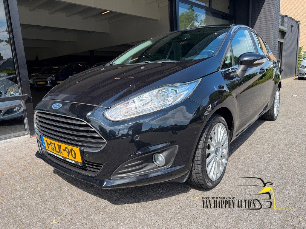 Ford Fiesta 1.6 Ti-VCT Titanium / APK 9-2027 / AUTOMAAT, Auto's, Ford, Stof, Zwart, 4 cilinders, Zwart