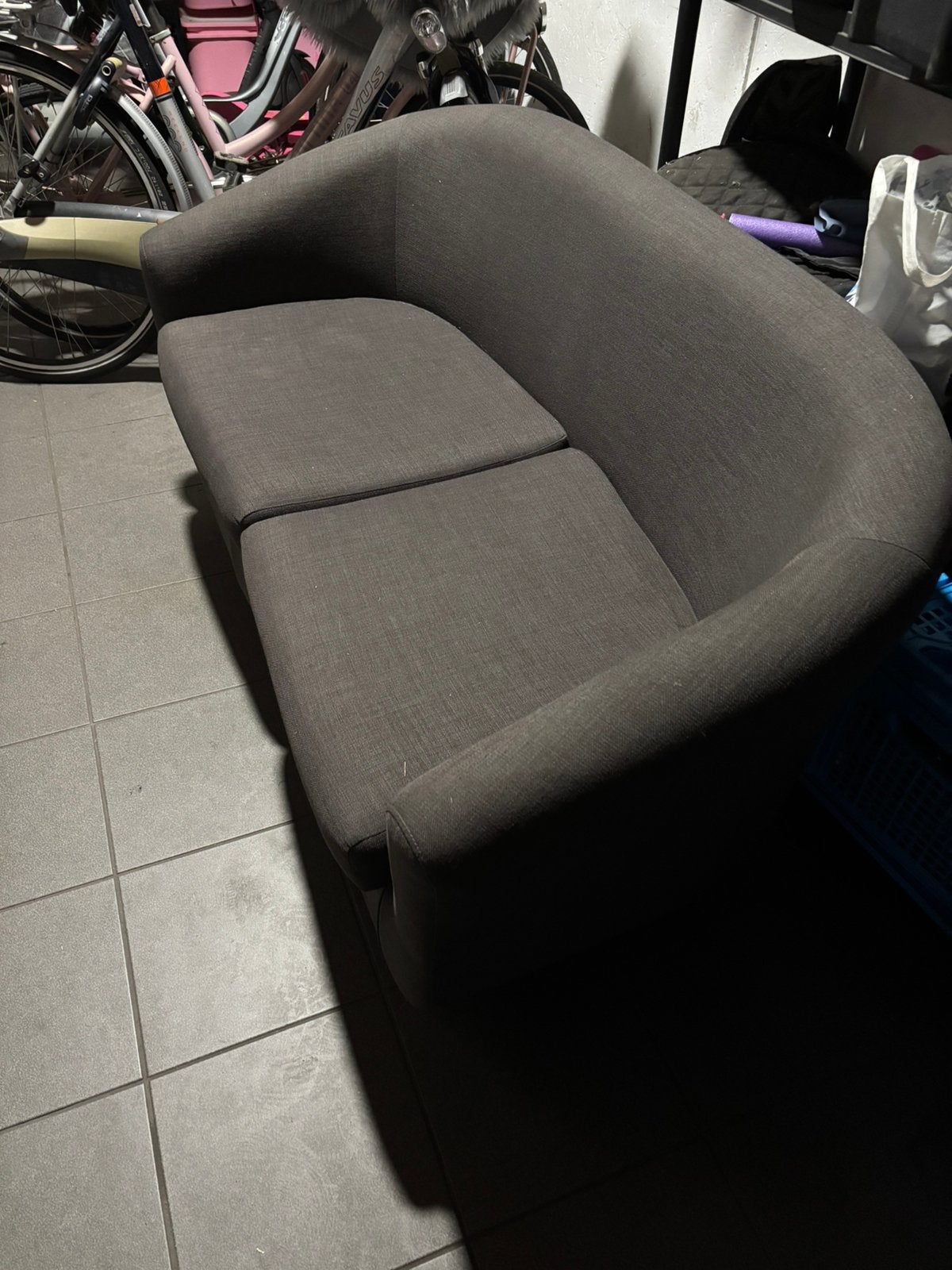 2-zits antraciet, Ophalen, 150 tot 200 cm, Tweepersoons, 75 tot 100 cm
