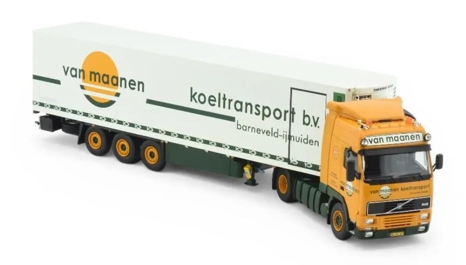 TEKNO VOLVO FH01 + KOELTRAILER - VAN MAANEN KOELTRANSPORT, Hobby en Vrije tijd, Modelauto's | 1:50, ., Nieuw, Tekno, Bus of Vrachtwagen