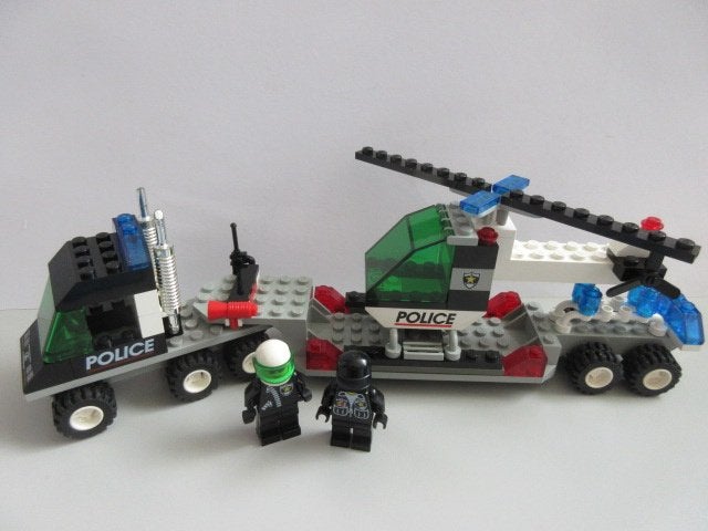 6328 Town, Politie Helikopter transport met bouwtekeningen., Lego, Ophalen of Verzenden, LEGOLAND, Complete set