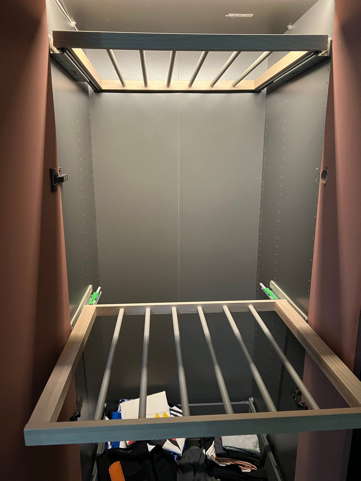 IKEA Komplement uittrekbare broekhanger, 75x58  cm eiken, Ophalen, 50 tot 100 cm, Zo goed als nieuw, Minder dan 100 cm
