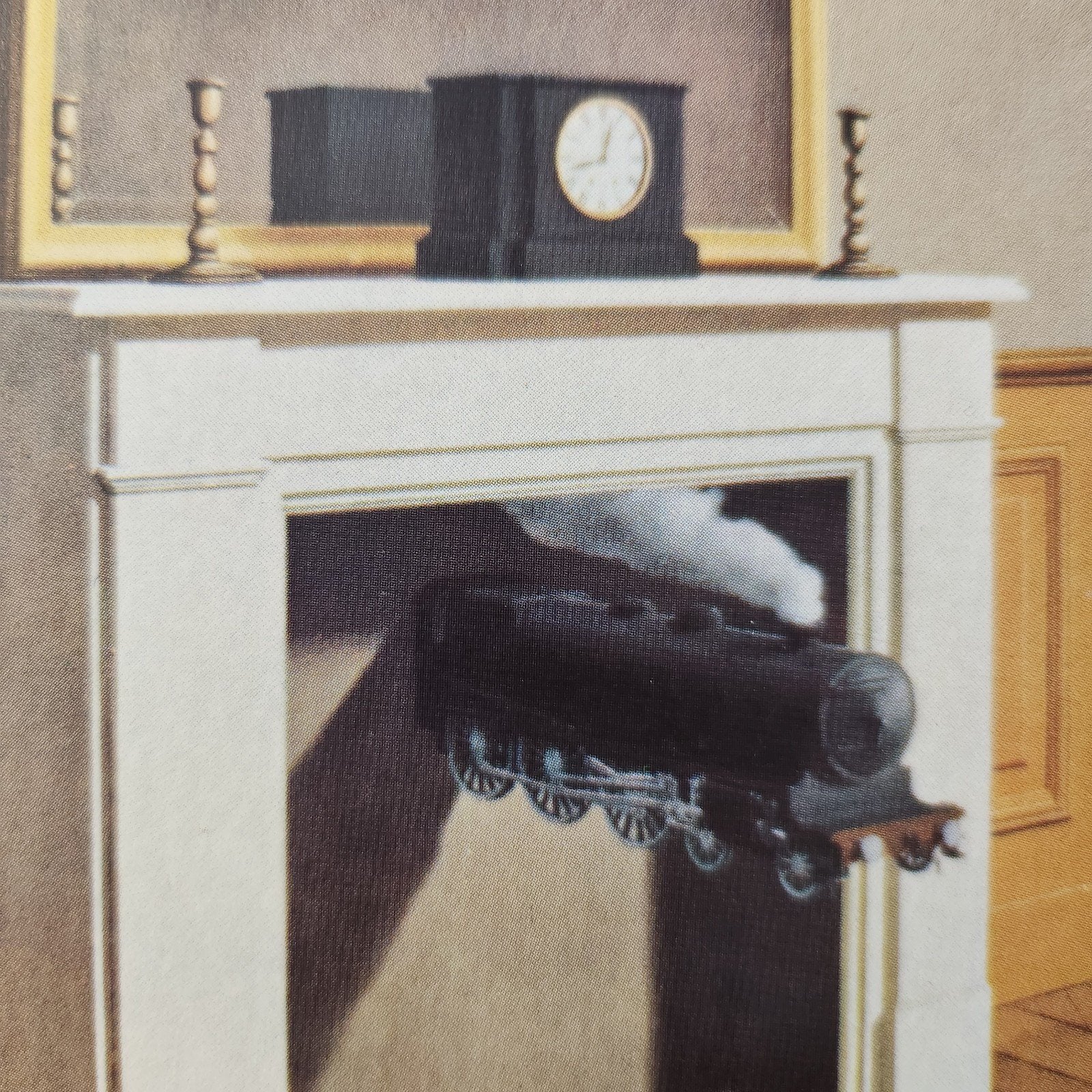 Kunstkaart René Magritte - La Durée poignardée, Verzenden, 1980 tot heden, Ongelopen, Cultuur en Media