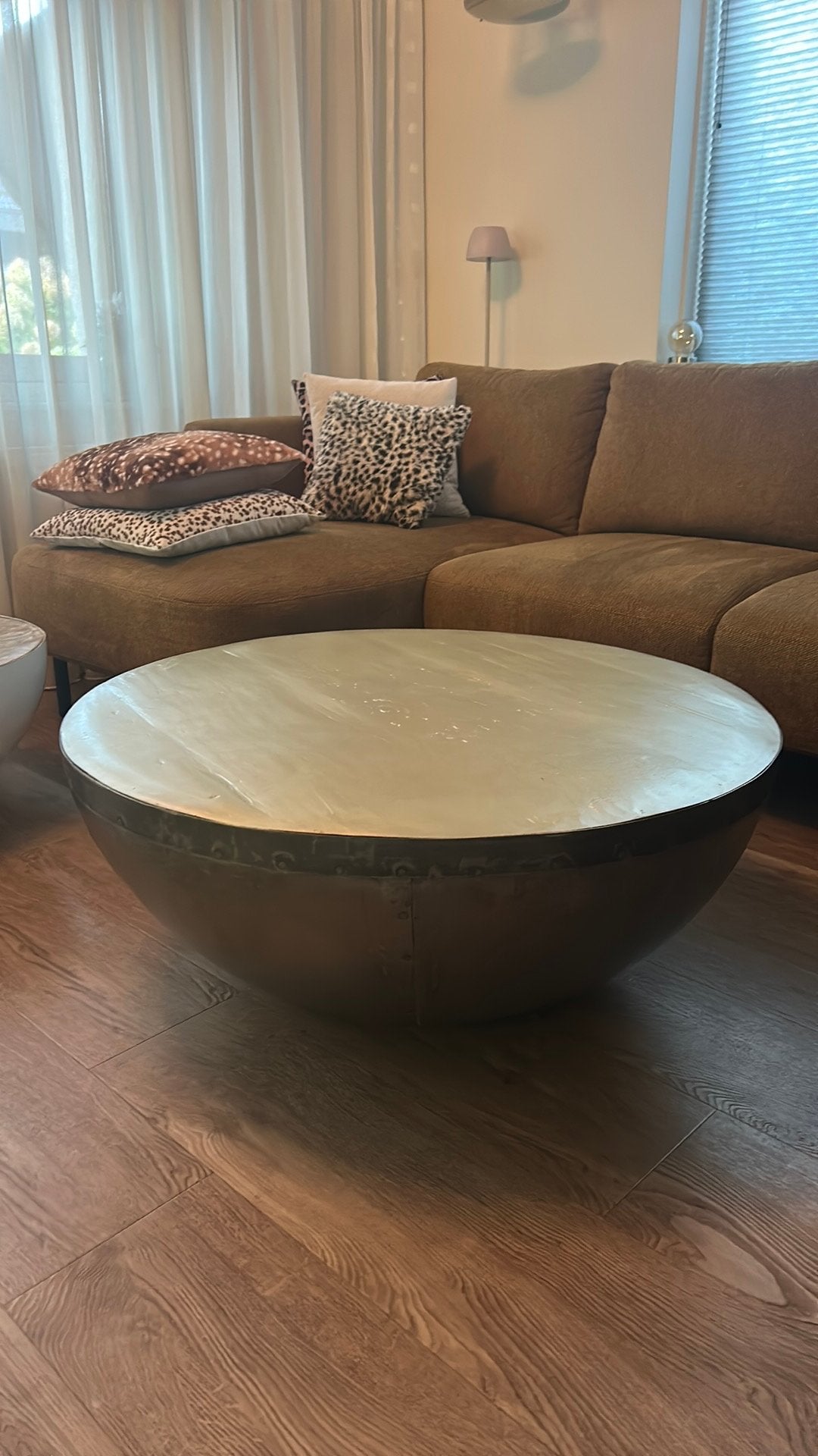 Ronde salontafel 90 doorsnee., Overige houtsoorten, Gebruikt, Rond, 5 – 50