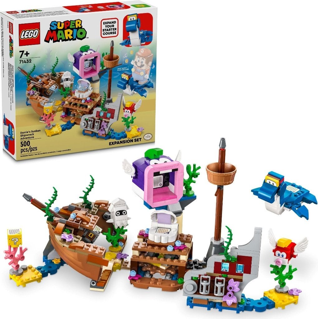 LEGO 71432 Dorrie's Sunken Shipwreck Adventure (Super Mario), Overige thema's, Nieuw, Ophalen of Verzenden, Complete set
