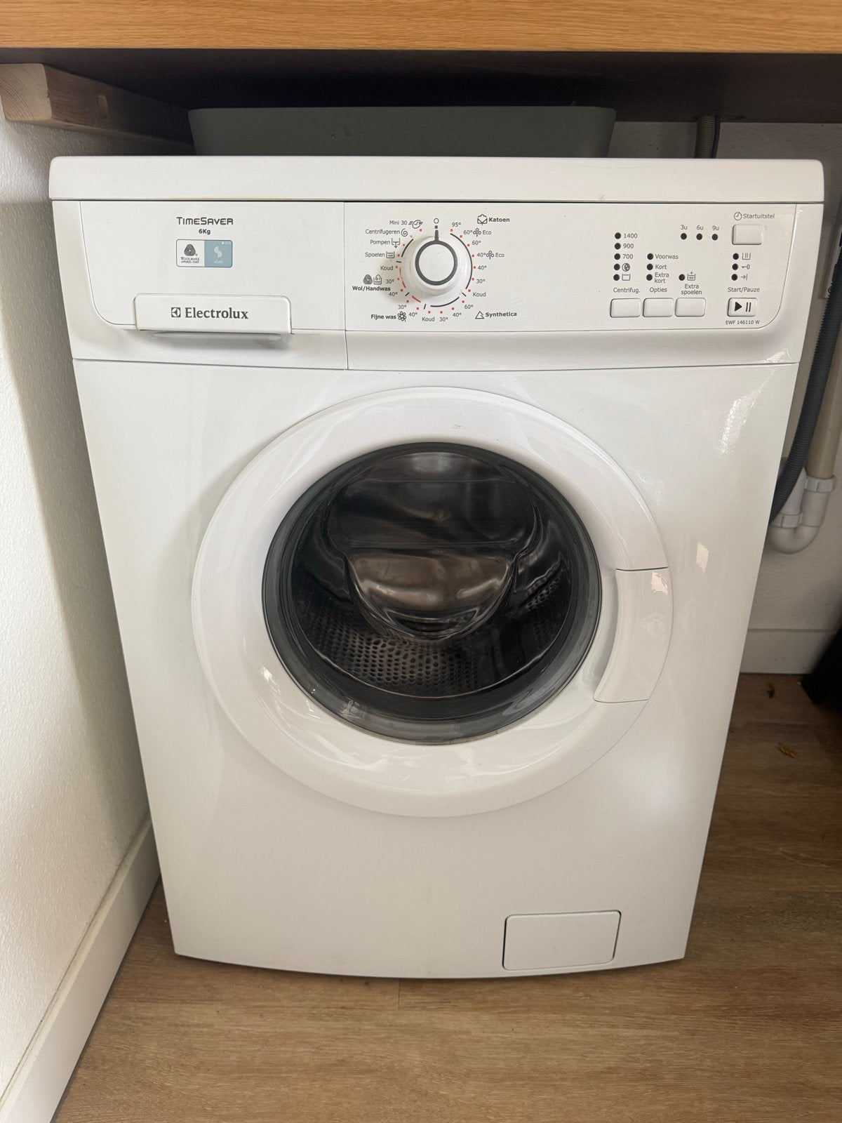 Electrolux EWF146110W Wasmachine - 6 kg, 1400 toeren, Witgoed en Apparatuur, Ophalen, Gebruikt, Voorlader, 85 tot 90 cm