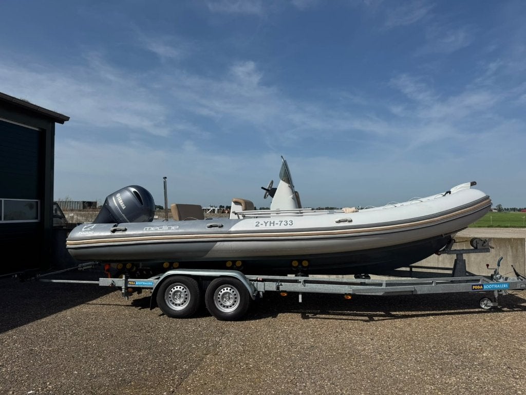 Zodiac Medline 660 met Yamaha 175 pk & Pega PG2 2700 trailer, Ophalen, Gebruikt, Yamaha, 2 m