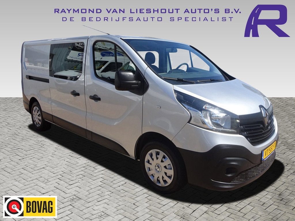 Renault Trafic 1.6 dCi T29 L2H1 DUBBELE CABINE 6 PERSOONS, Auto's, Voorwielaandrijving, Euro 5, Gebruikt, Zwart