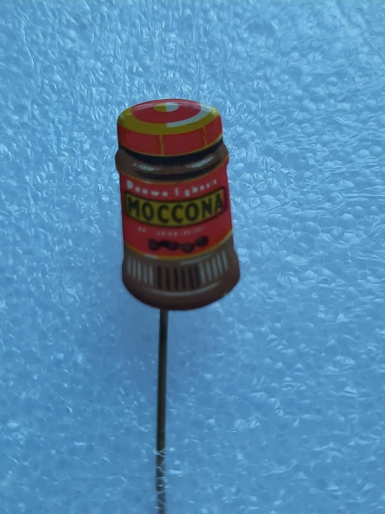 Speldje koffie Moccona, Verzamelen, Ophalen of Verzenden, Gebruikt, Merk, Speldje of Pin