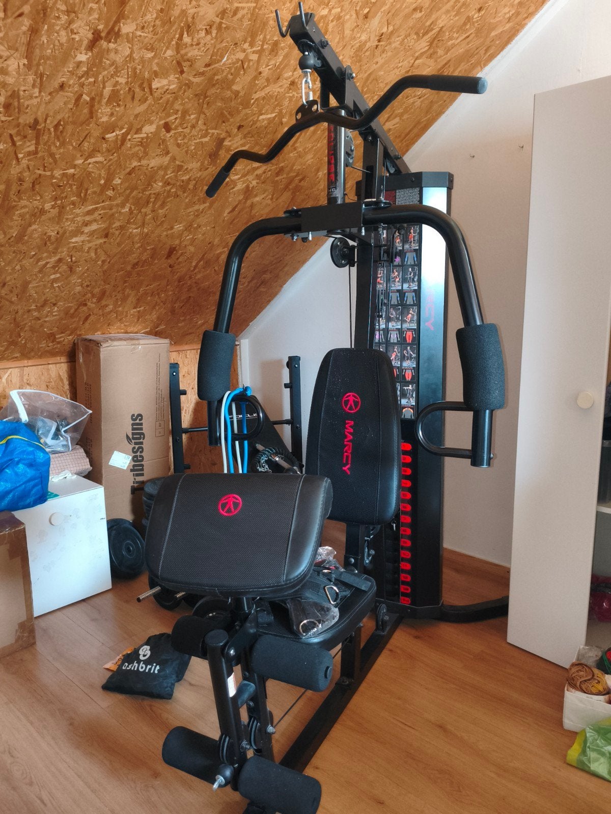 Complete Home Gym Set: Krachtstation, Halters & Gewichten, Sport en Fitness, Ophalen, Gebruikt, Benen, Dumbbell