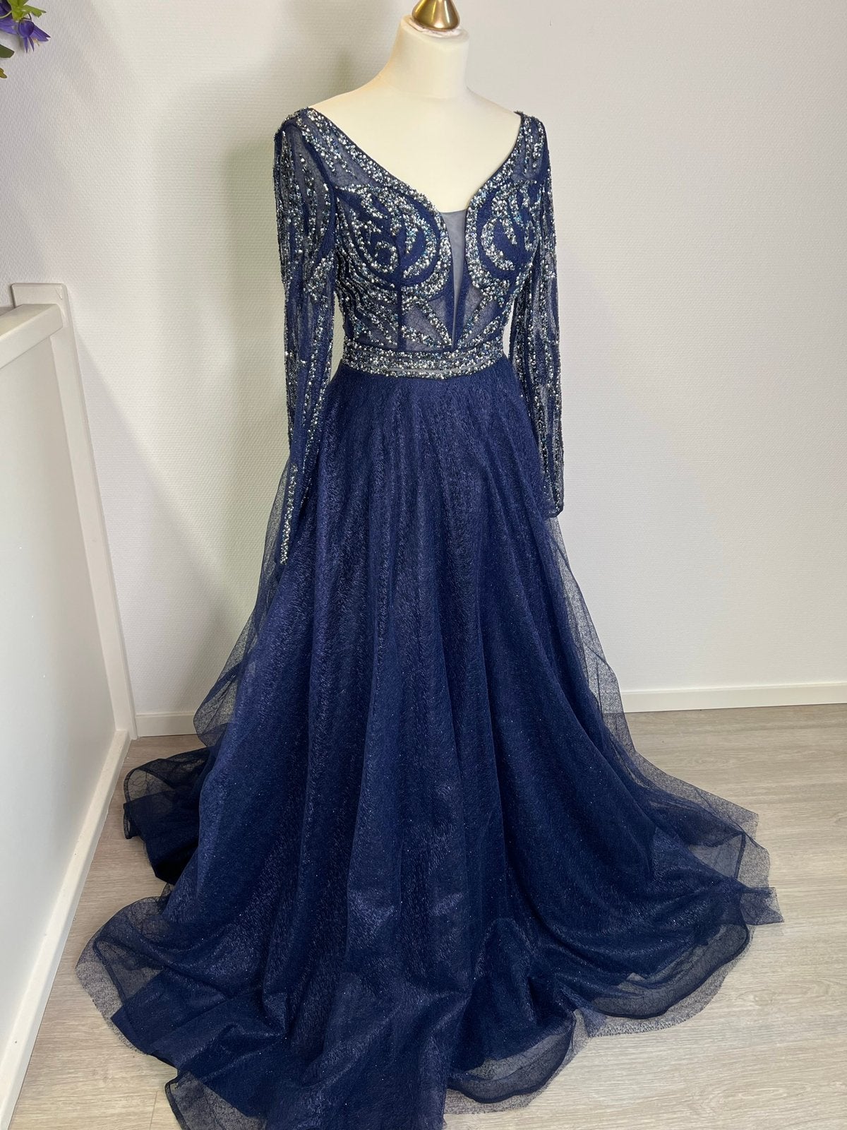 Avondjurk galajurk abiye MAAT 34/36, Galajurk, Blauw, Nieuw, Ophalen of Verzenden