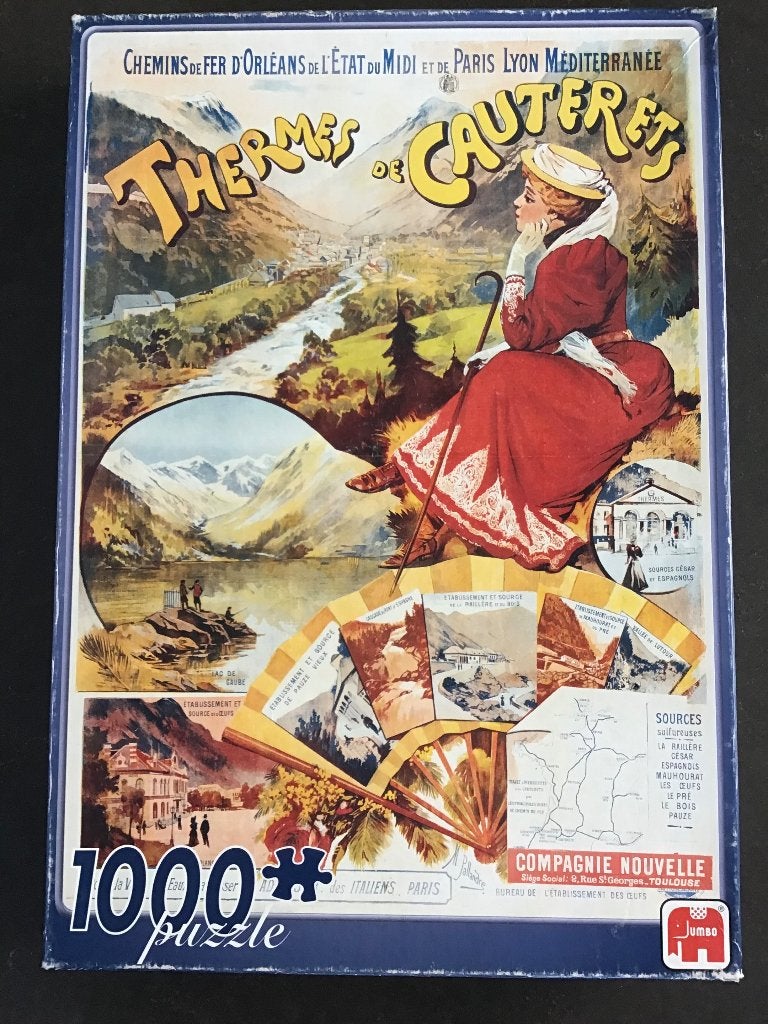 Jumbo Puzzel Thermes de Cauterets 1000 stukjes, Ophalen of Verzenden, 500 t/m 1500 stukjes, Gebruikt, Legpuzzel