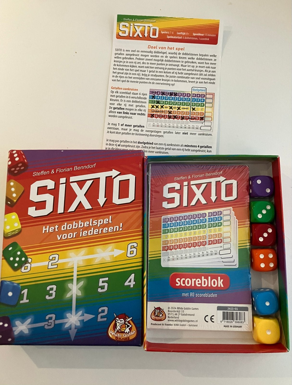 SIXTO: Het dobbelspel voor iedereen! Nieuwstaat, Ophalen of Verzenden, Zo goed als nieuw