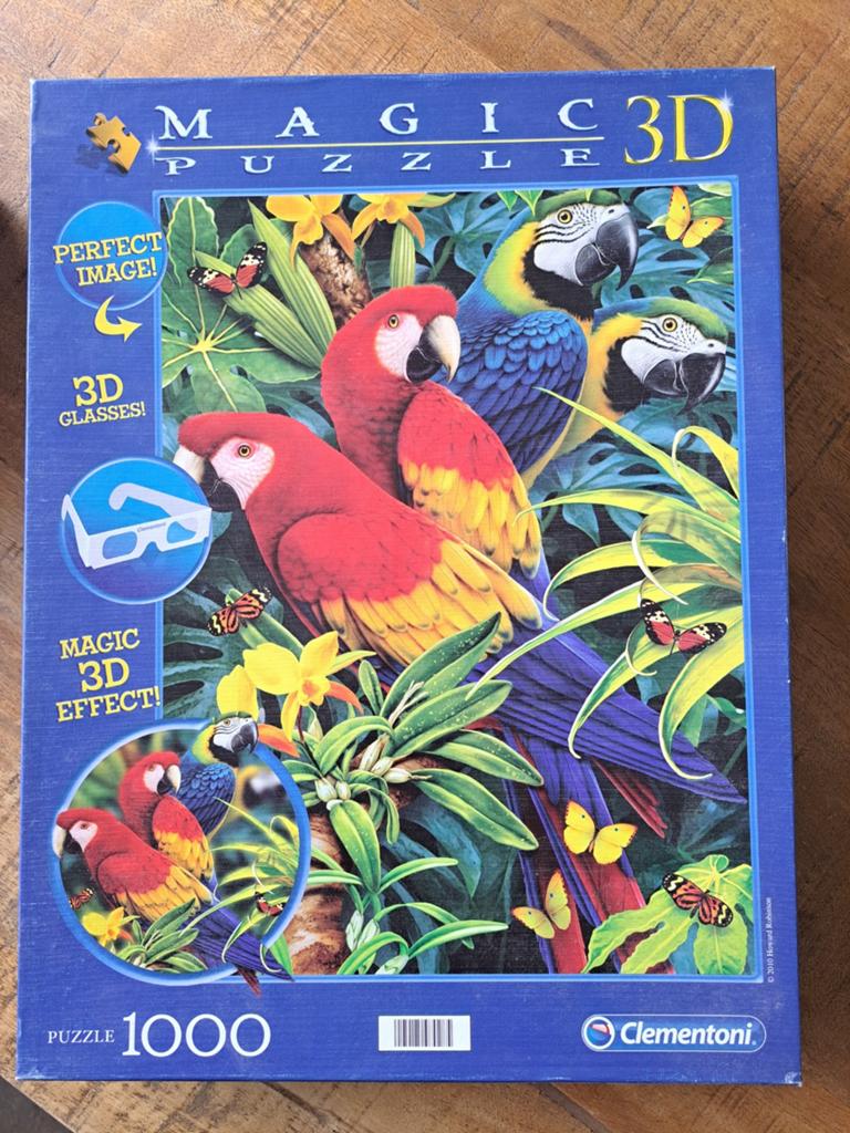 Magic 3D puzzel - papegaaien, Ophalen, Meer dan 50 stukjes, Gebruikt, 6 jaar of ouder