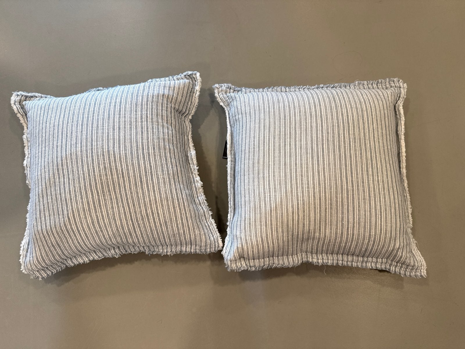 Nordal gestreepte kussenhoezen - set van 2, Blauw, Met print, Nieuw, Ophalen of Verzenden