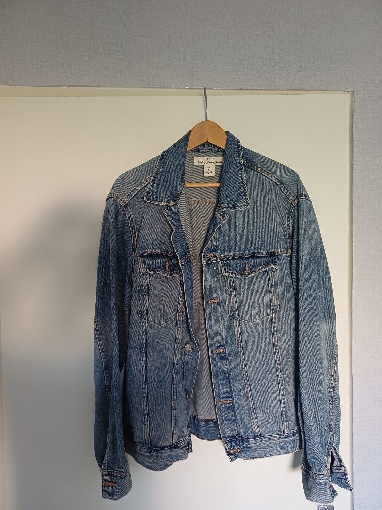 Spijkerjas H&M, Ophalen, Maat 52/54 (L), Blauw, Zo goed als nieuw