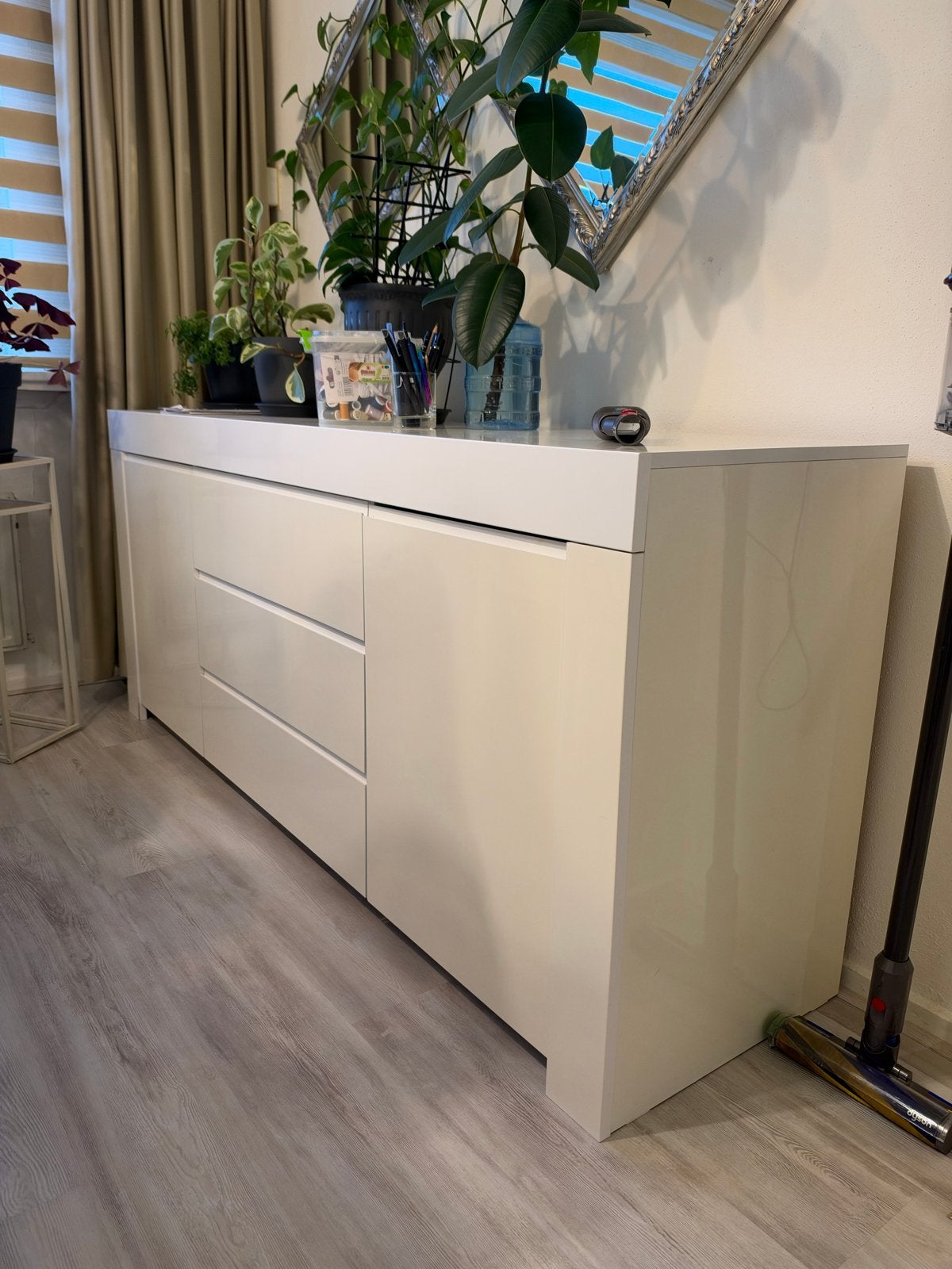 Wit Dressoir 190x50 cm, Huis en Inrichting, Ophalen, Overige materialen, Gebruikt, 150 tot 200 cm