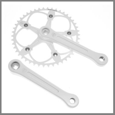 BLB - Pista Vera crankstel / crankset, wit, Crankstel of Pedalen, Nieuw, Ophalen of Verzenden, BLB
