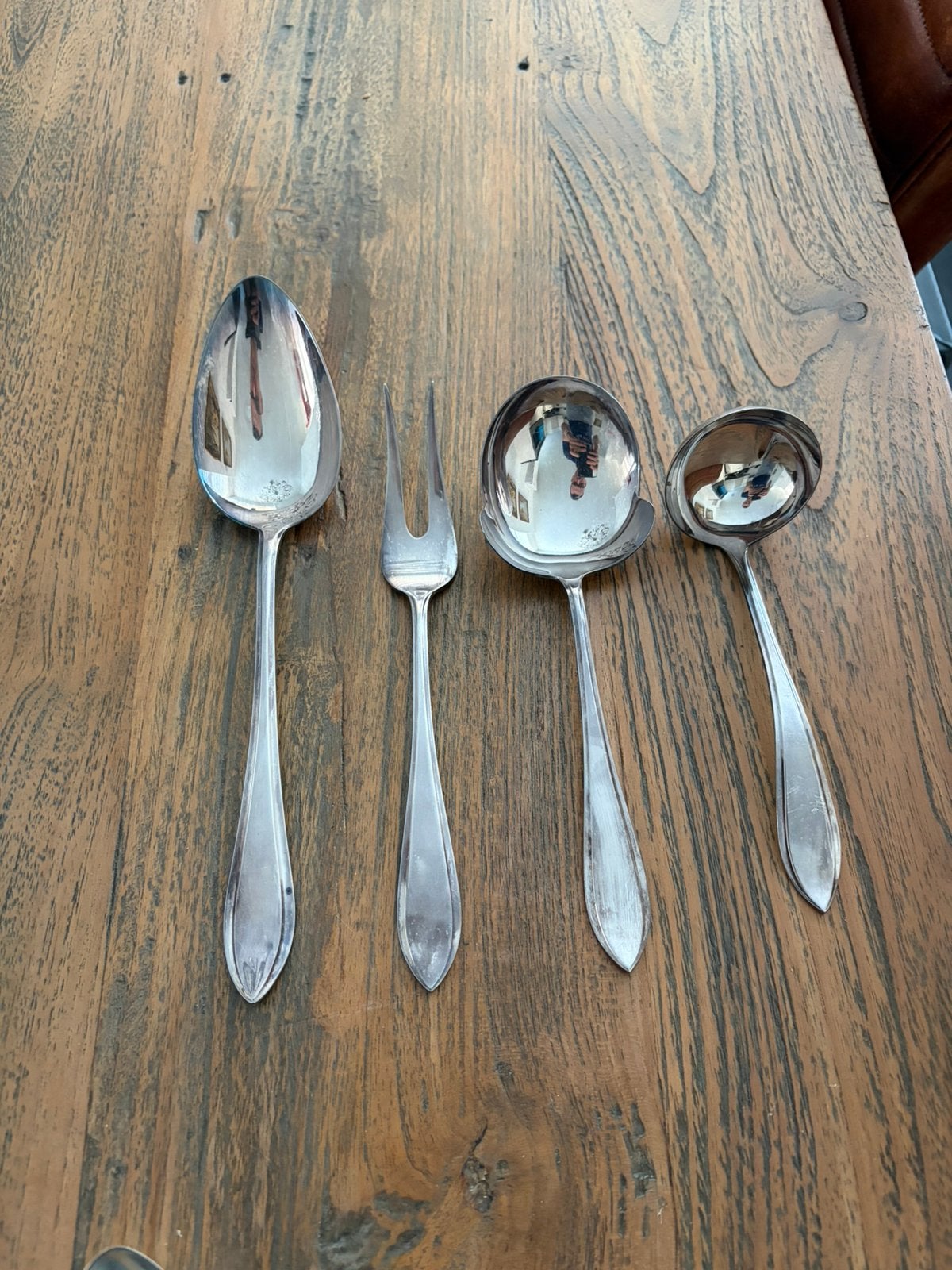 Zilveren serveerlepels model puntfilet, Ophalen of Verzenden, Zilver