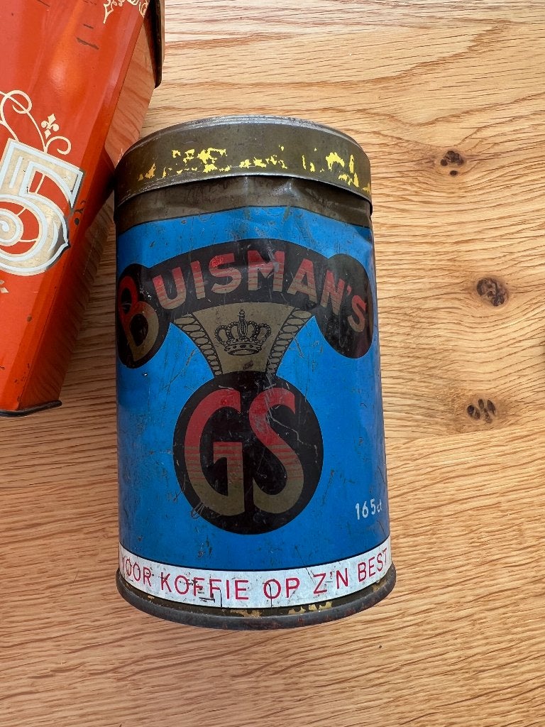 Vintage Buisman's GS koffieblik, Ophalen of Verzenden, Gebruikt, Overige, Overige merken