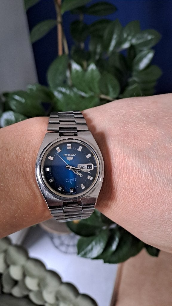 Seiko 5 automatisch vintage horloge, Gebruikt, Staal, Verzenden, Seiko