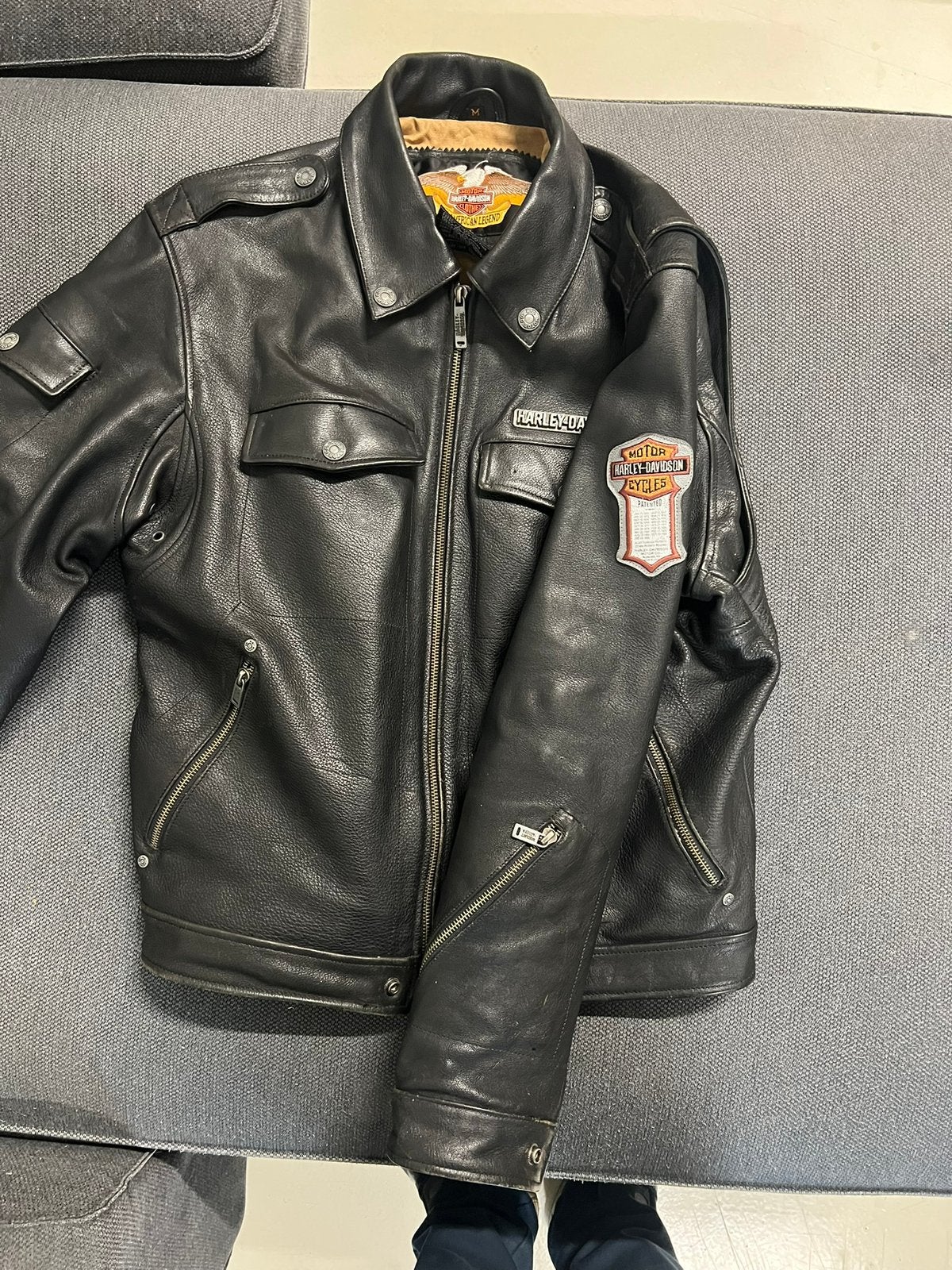 Harley davidson jas, Ophalen of Verzenden, Zo goed als nieuw, Maat 48/50 (M), Zwart