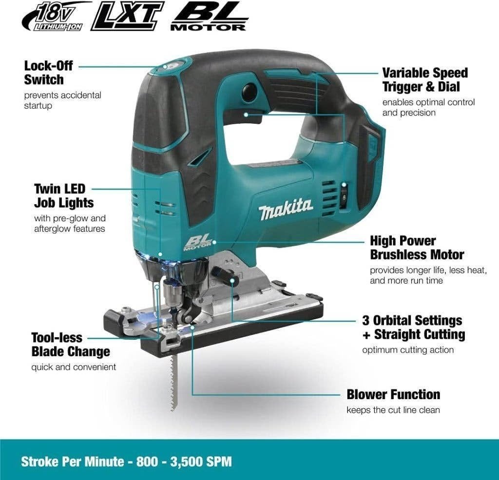MAKITA DJV182Z 18V ACCU DECOUPEERZAAG D-MODEL BRUSHLESS lxt, Overige typen, Nieuw, Ophalen of Verzenden, 250 tot 300 cm