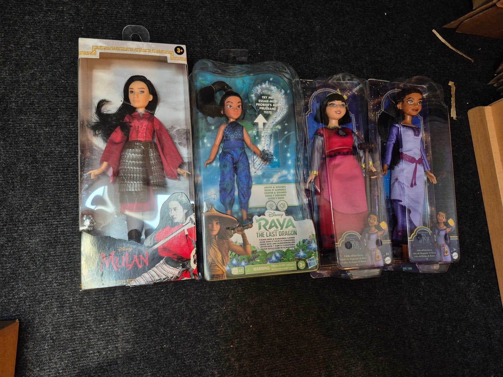 4 nieuwe disney poppen, mulan, wish, raya, Ophalen of Verzenden, Zo goed als nieuw, Barbie