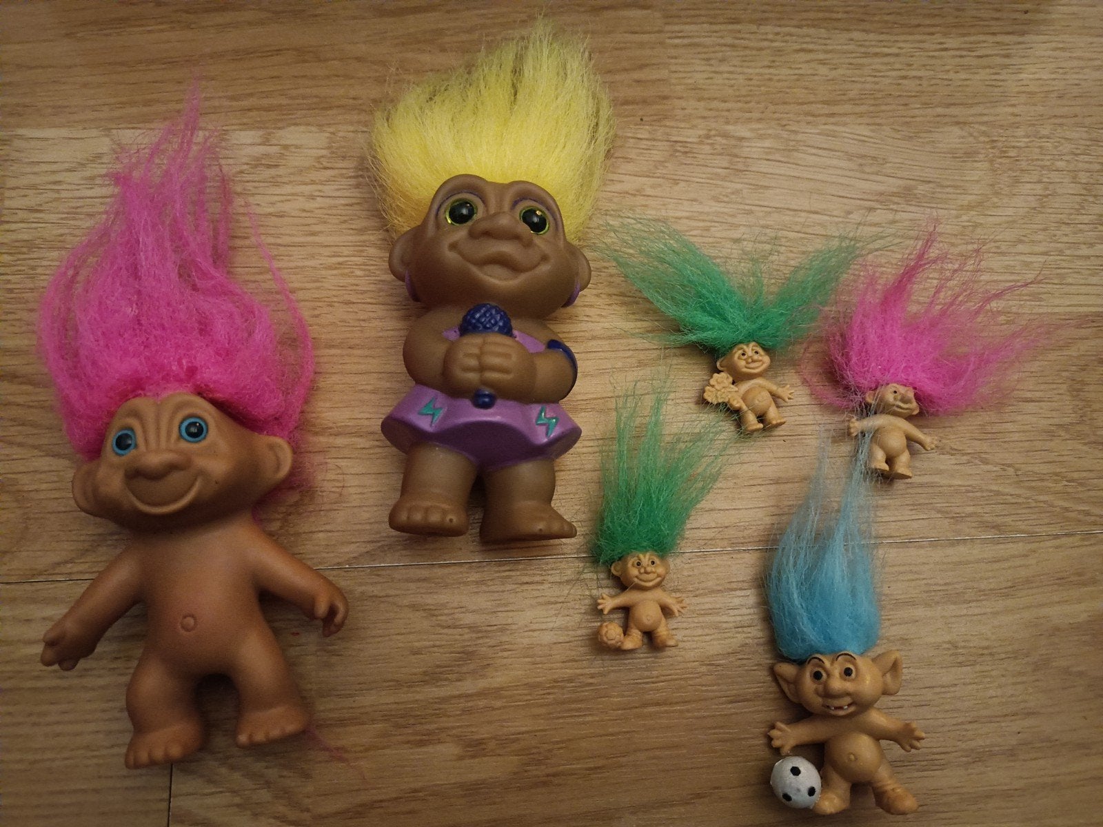Vintage Troll Poppen Collectie - Diverse Maten en Kleuren, Ophalen of Verzenden, Gebruikt