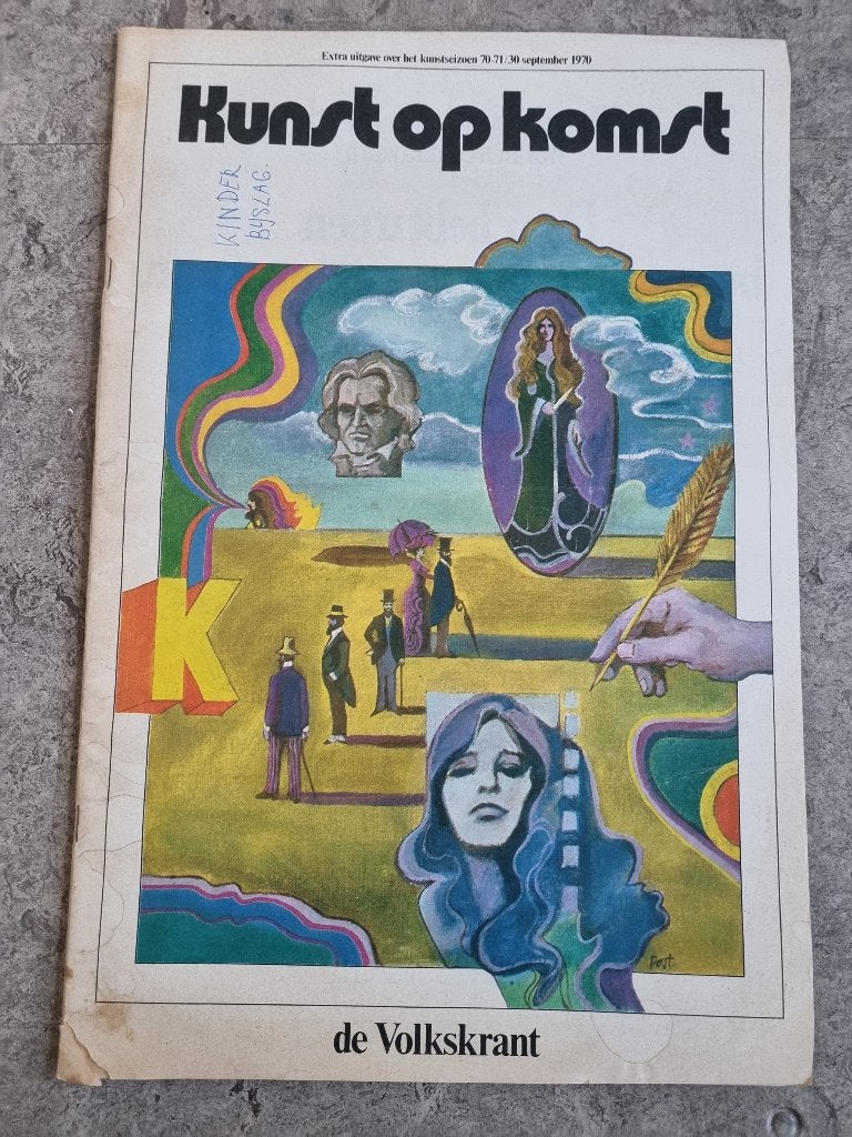 Kunst op komt, tijdschrift over kunstseizoen 1970-71, Ophalen of Verzenden, 1960 tot 1980, Tijdschrift