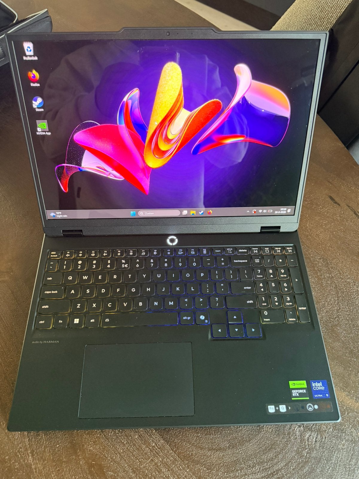 LENOVO Legion 5 15.1 inch Intel Core Ultra 9 GeForce RTX5070, Computers en Software, Ophalen, Zo goed als nieuw, 15 inch, 4 Ghz of meer