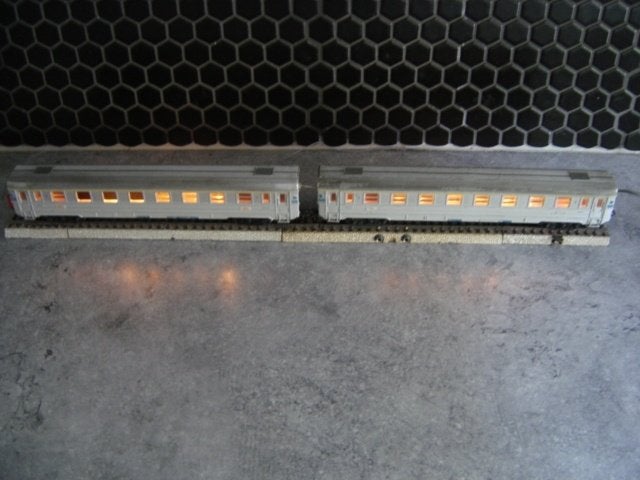 oude rijtuigen met verlichting marklin, Ophalen, Wisselstroom, Gebruikt, Wagon