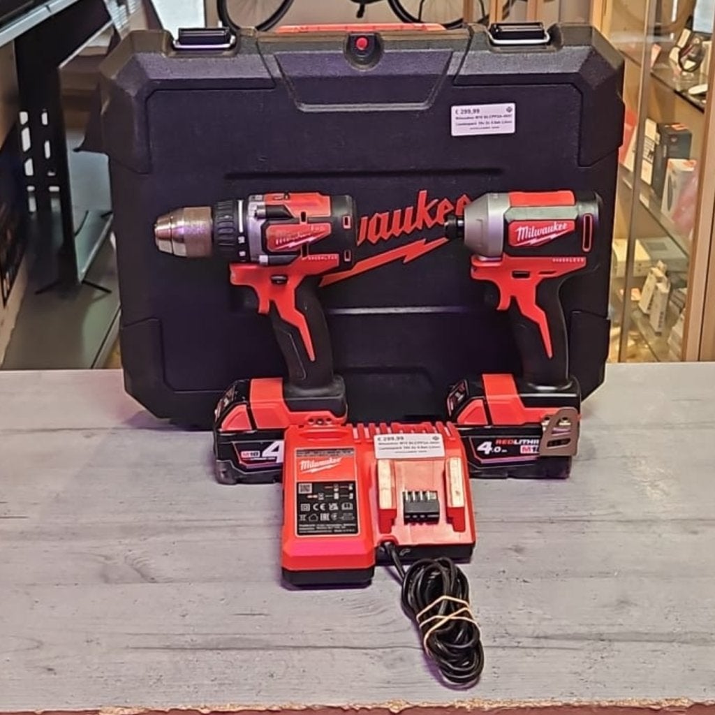 Milwaukee M18 BLCPP2A-402C Combopack 18v 2x 4.0ah Lilion, Milwaukee, Gebruikt, Support@milwaukee.com, Milwaukee Electric Tool Corporation, 13135 W. 
Lisbon Road, Brookfield, WI 53005
USA