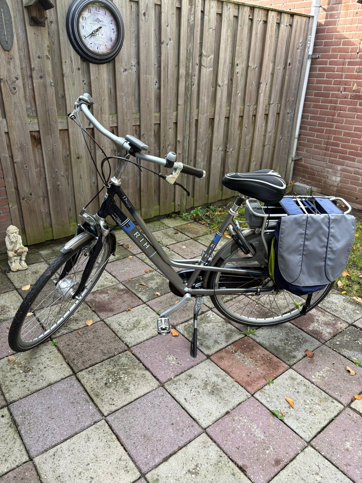 RIH Omega E-bike met afneembare accu en fietstassen, Gebruikt, 51 tot 55 cm, 30 tot 50 km per accu, Ophalen