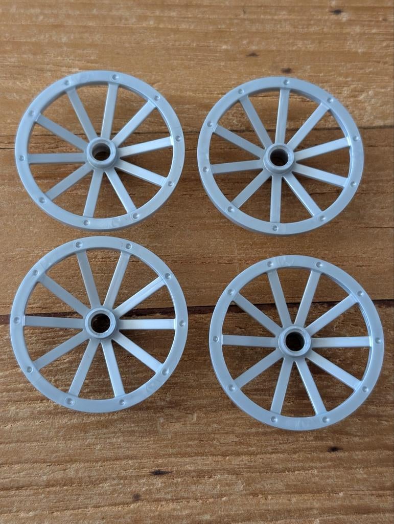 Lego grote karwielen mat zilver 4x, Ophalen of Verzenden, Zo goed als nieuw, Lego