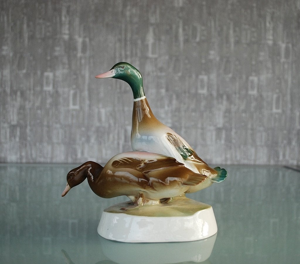 Wilde eenden paar. Zsolnay porselein fabriek 1960's, Antiek en Kunst, Ophalen of Verzenden