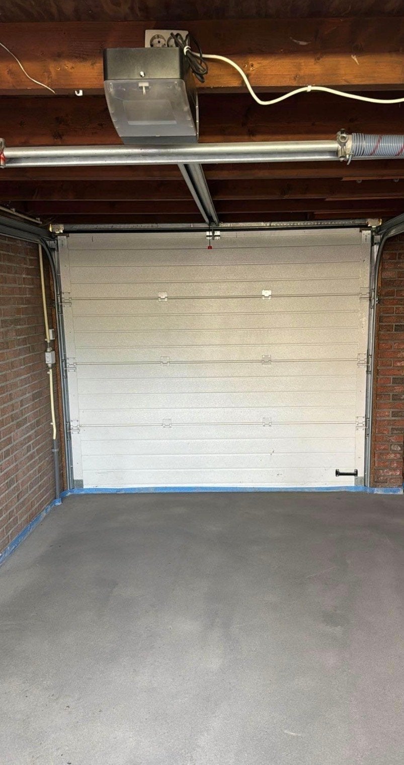 Garagedeur met motor en rails - gebruikt, Ophalen, 120 cm of meer, Garagedeur, Zo goed als nieuw