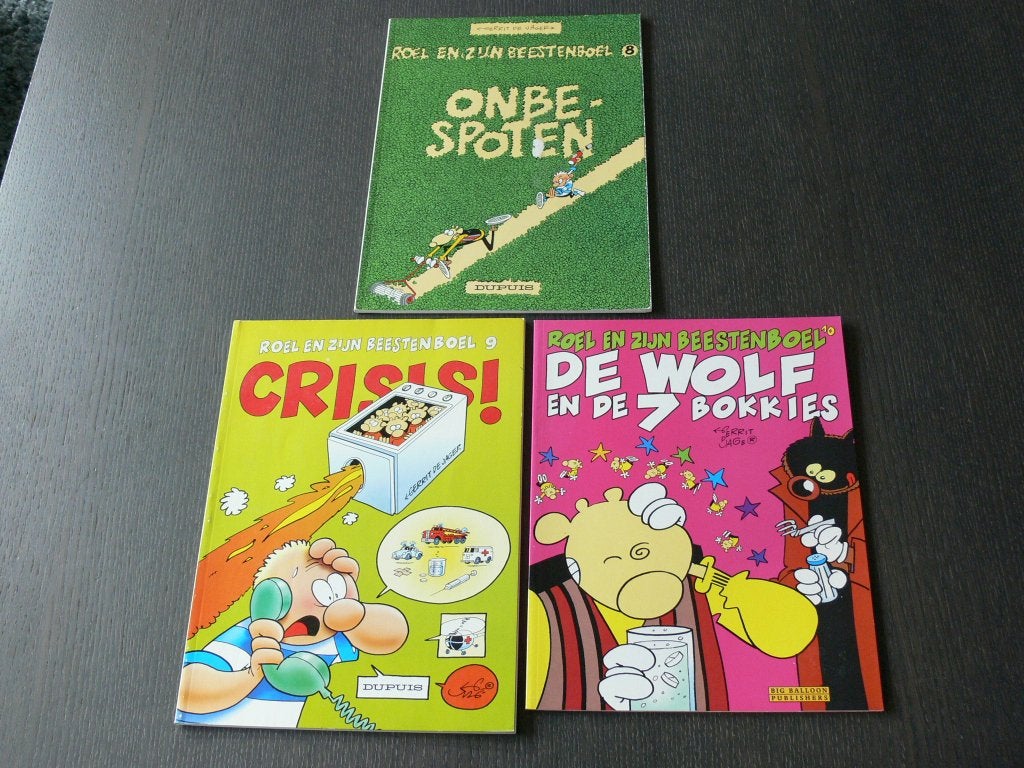Roel en zijn beestenboel: deel 8, 9 en 10, Meerdere stripboeken, Ophalen of Verzenden, Zo goed als nieuw