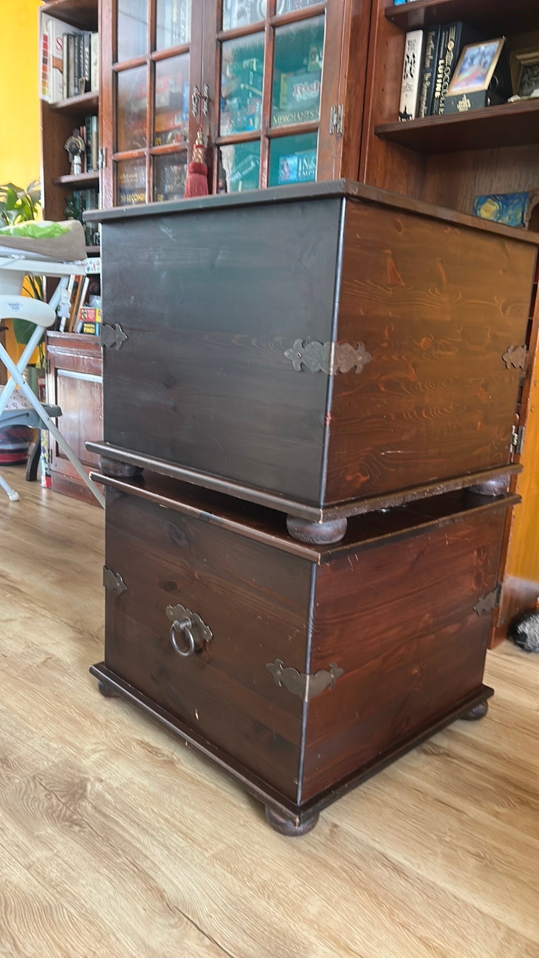 2 Tafelkisten met veel opbergruimte, Huis en Inrichting, Tafels | Salontafels, Ophalen, Gebruikt, Vierkant, 50 tot 100 cm