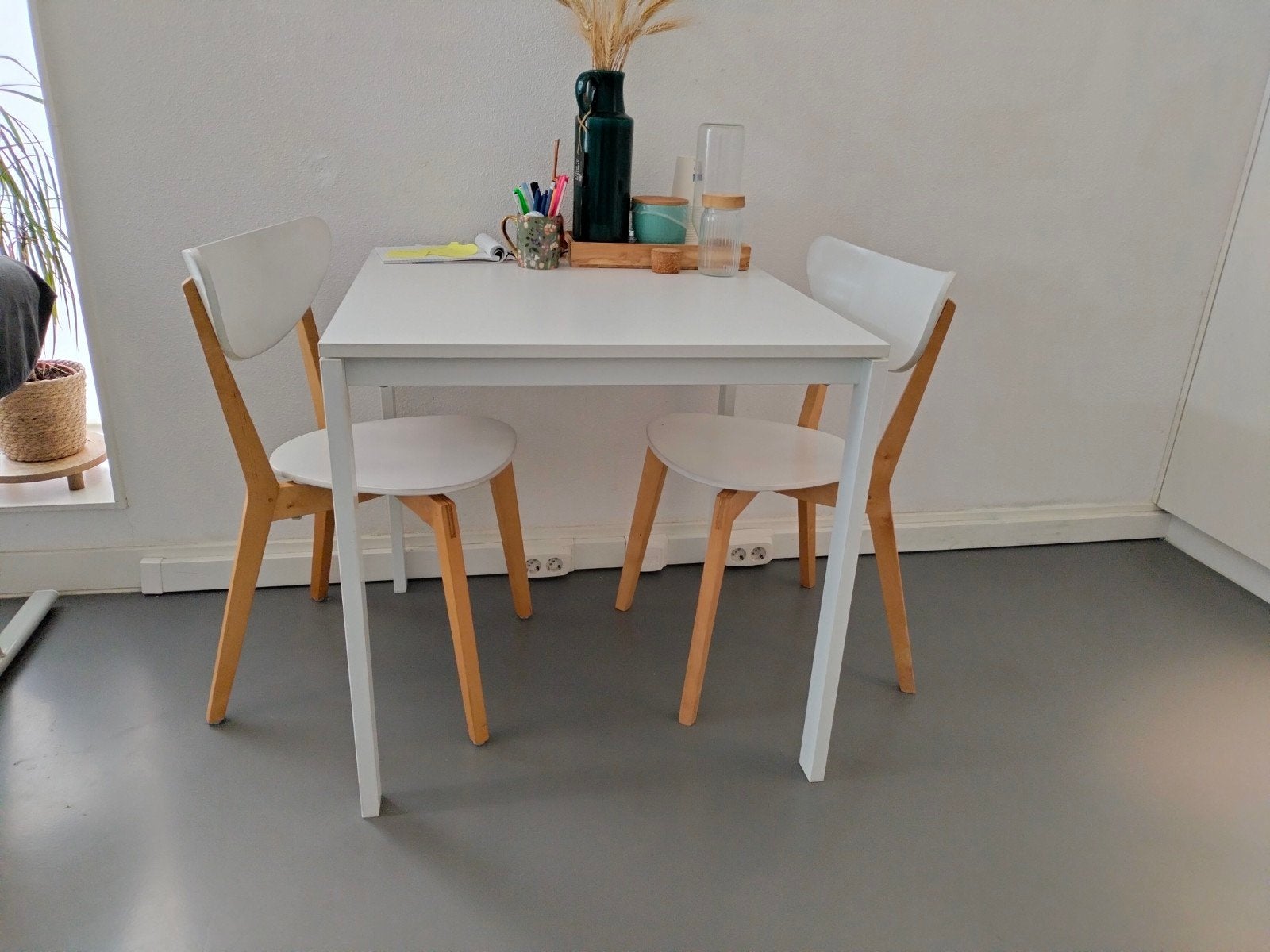 Te koop ikea tafel evt met stoelen., Ophalen of Verzenden, Vierkant, 50 tot 100 cm, 50 tot 100 cm