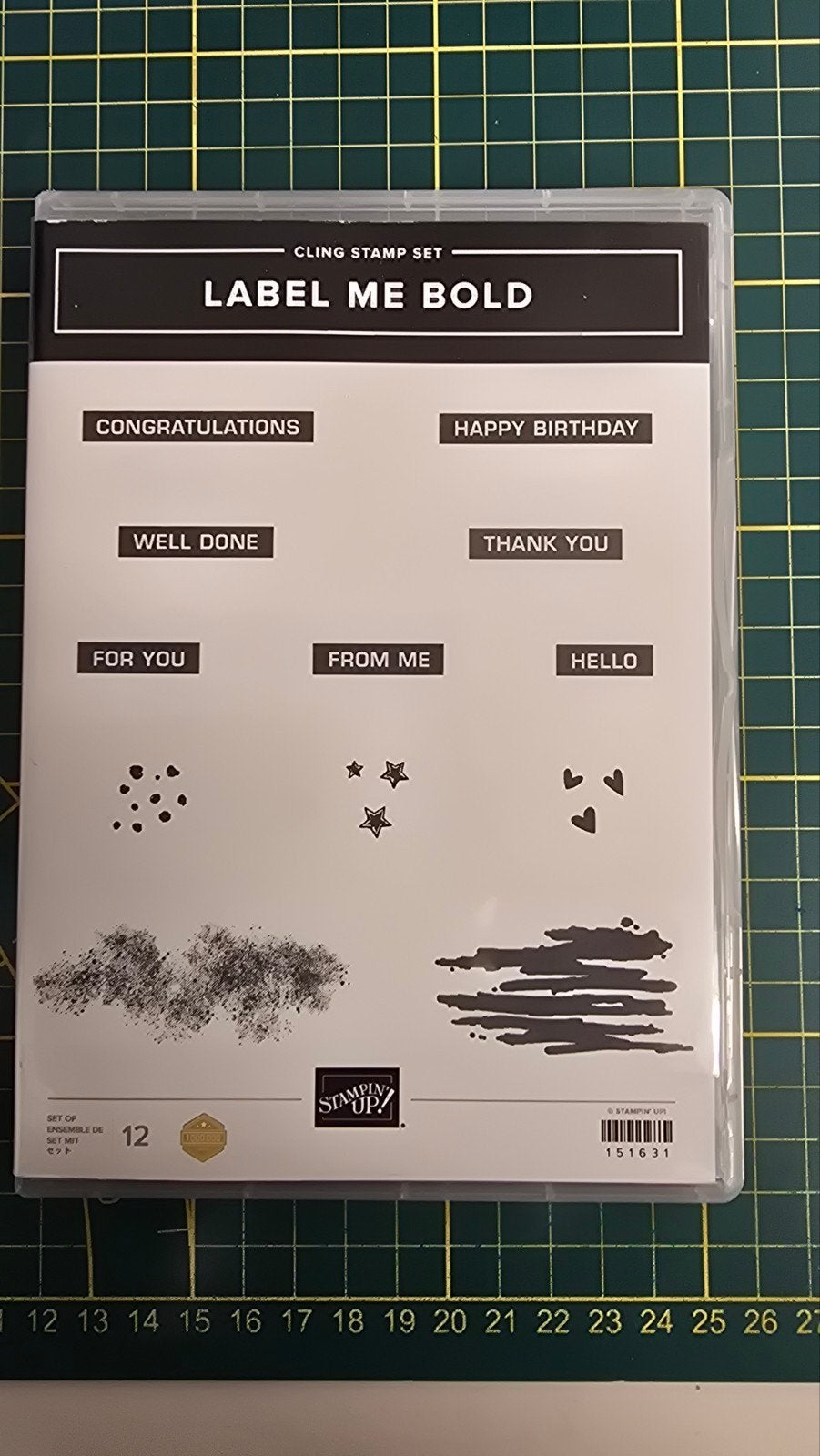 stampin up stempelset label me bold, Ophalen of Verzenden, Zo goed als nieuw