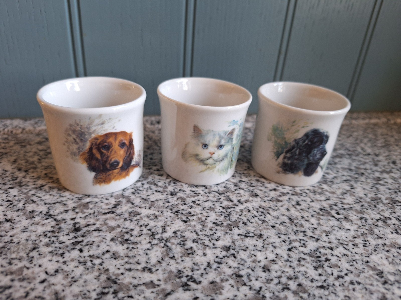 3 leuke eierdopjes met dierenprint, Ophalen of Verzenden, Zo goed als nieuw, Overige stijlen, Overige typen