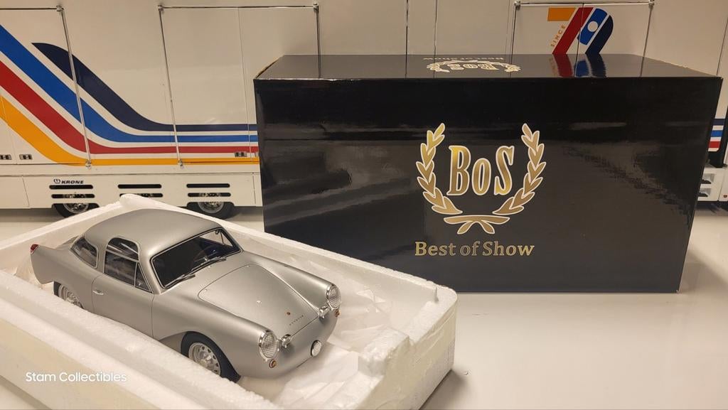 BoS Models Porsche Glockler Coupe Silver, Hobby en Vrije tijd, Modelauto's | 1:18, Overige merken, Auto, Ophalen of Verzenden
