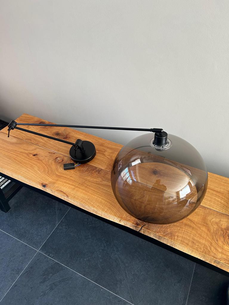 Moderne hanglamp met kunststof kap en verstelbare arm, Ophalen, Zo goed als nieuw, Kunststof, Minder dan 50 cm