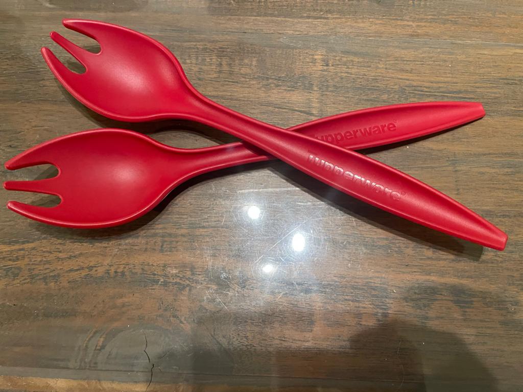 Nieuwe Tupperware Sla Vorken - Rood, Ophalen of Verzenden, Nieuw, Rood, Overige typen