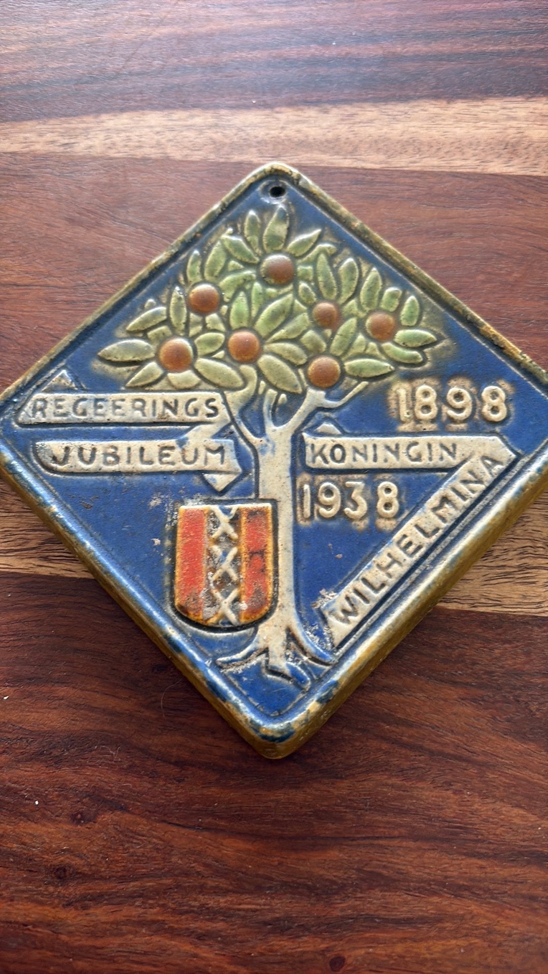 Cloisonnee tegel Goedewaagen, Ophalen of Verzenden, Zo goed als nieuw